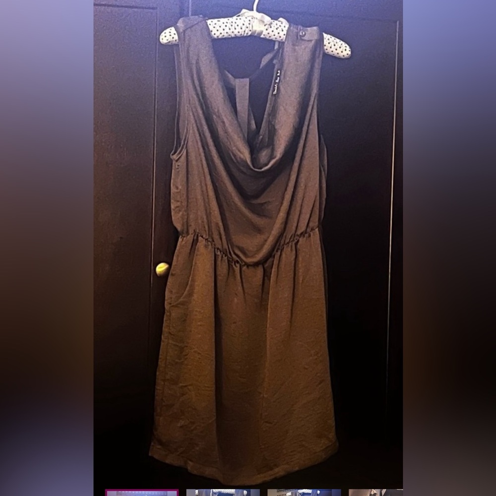 Mini Silky Scoop Neck Mini Dress
